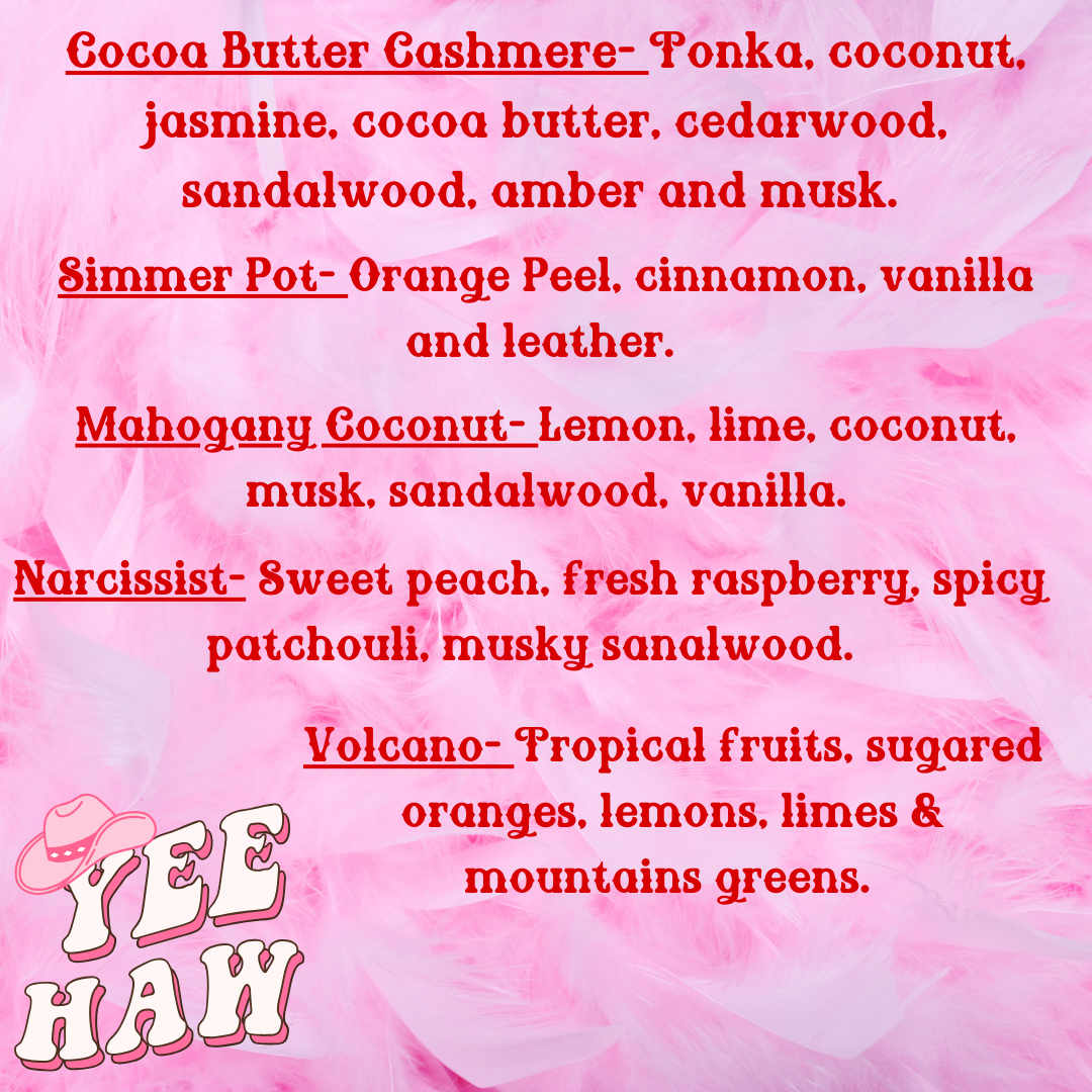 SCENT LIST FOR FRESHIES
