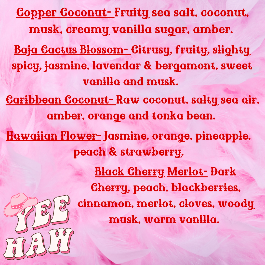 SCENT LIST FOR FRESHIES