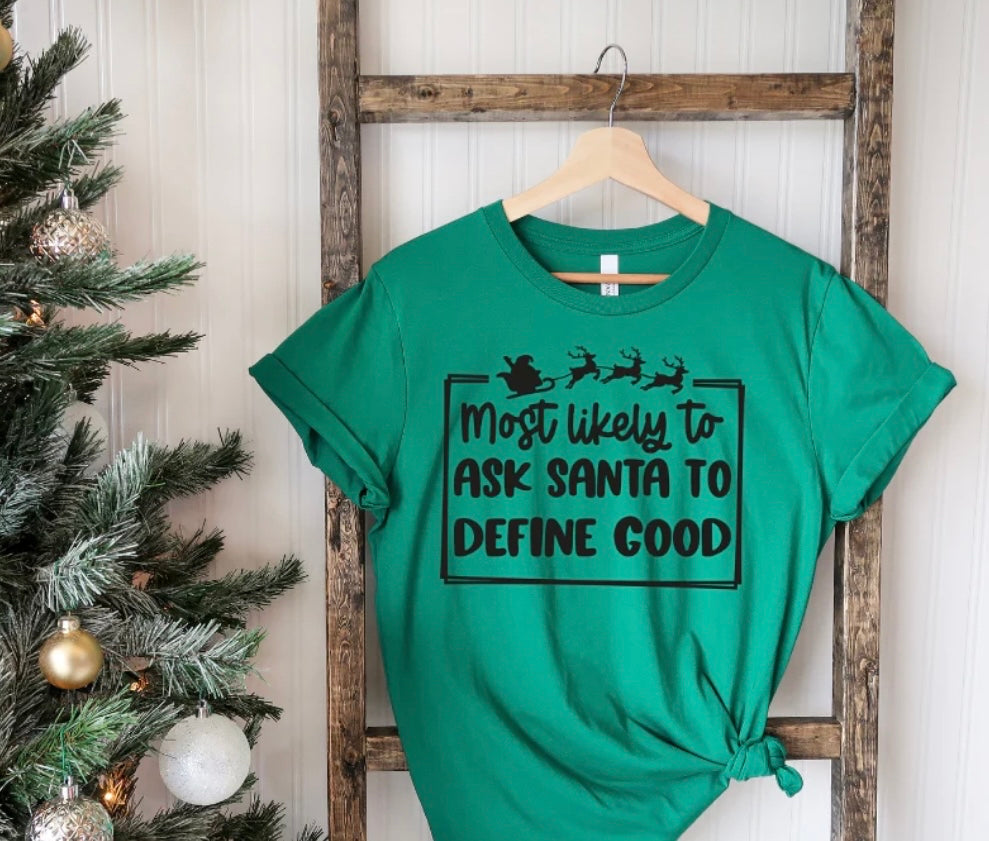 MOST LIKELY TO ASK SANTA SCREEN PRINT
