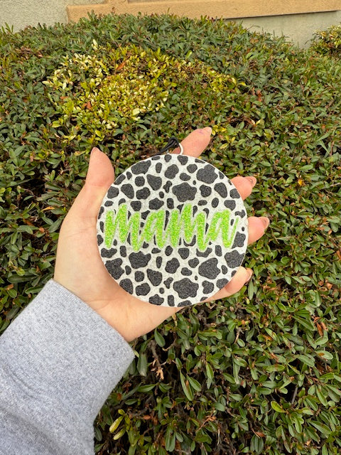 MAMA COW PRINT CIRCLE FRESHIE