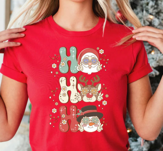 HO HO HO RETRO FULL COLOR SCREEN PRINT