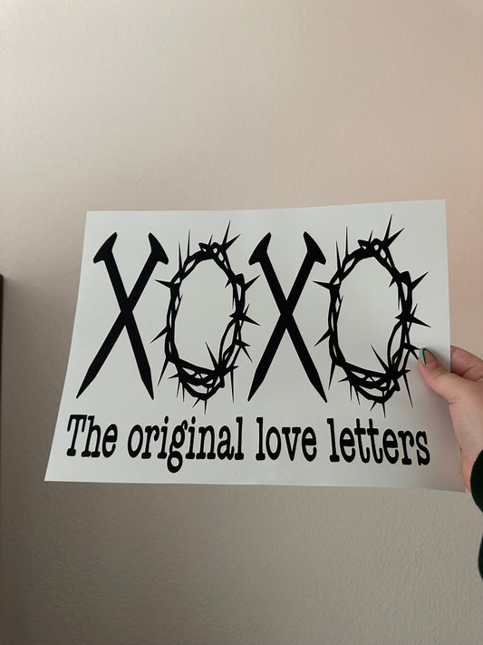 XOXO ORIGINAL LOVE LETTERS SCREEN PRINT TRANSFER