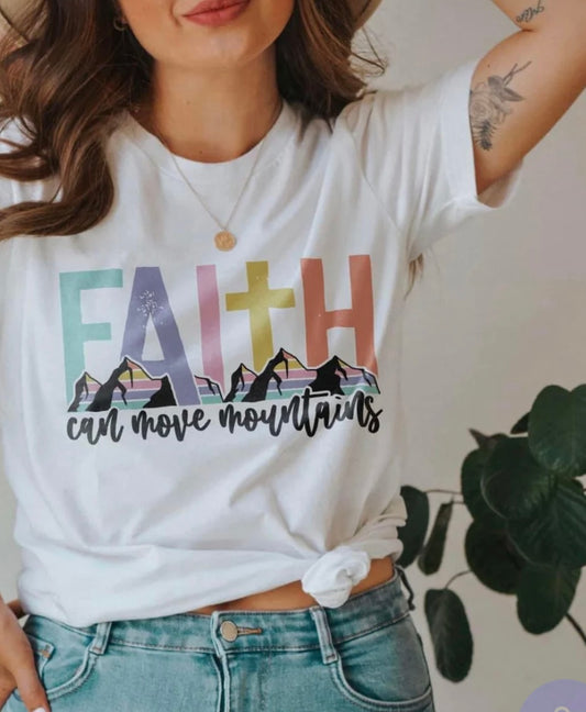 FAITH CAN MOVE MOUNTAINS FULL COLOR SCREEN PRINT