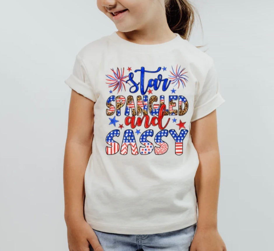 STAR SPANGLED & SASSY - FULL COLOR SCREEN PRINT TRANSFER