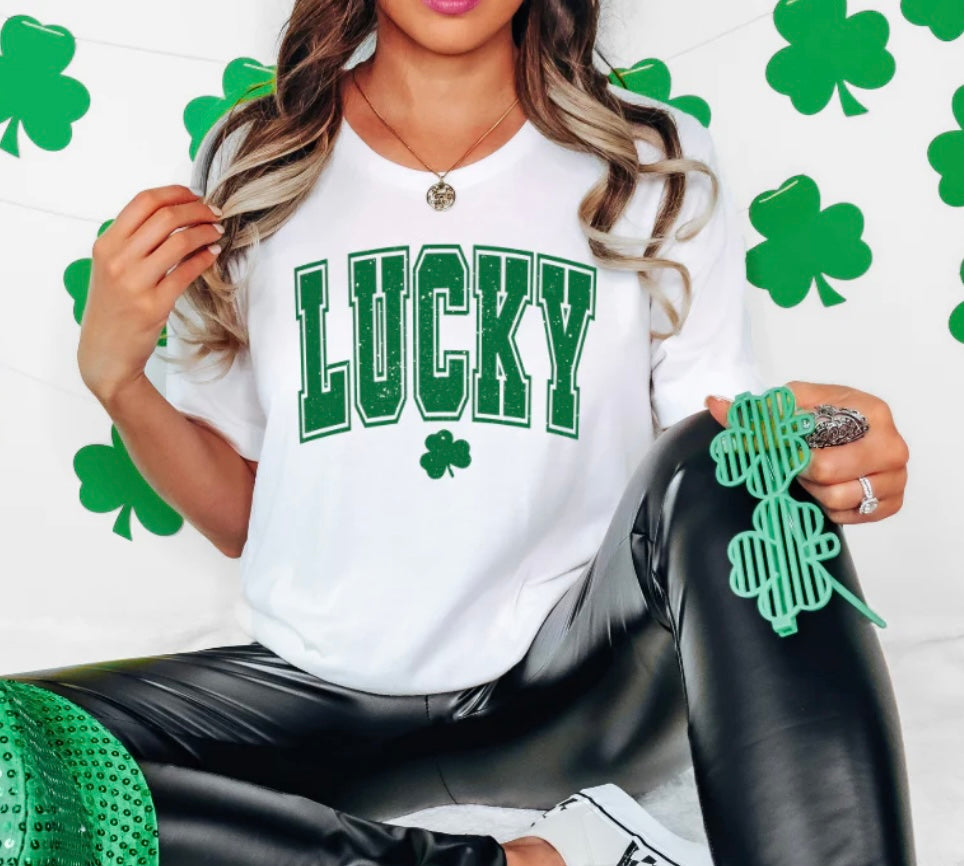 LUCKY VARSITY CLOVER SCREEN PRINT TRANSFER