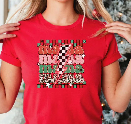 MAMA CHRISTMAS STACK FULL COLOR SCREEN PRINT