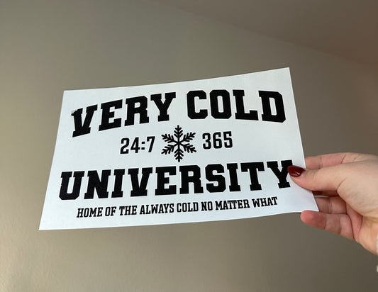 VERY COLD UNIVERSITY SCREEN PRINT